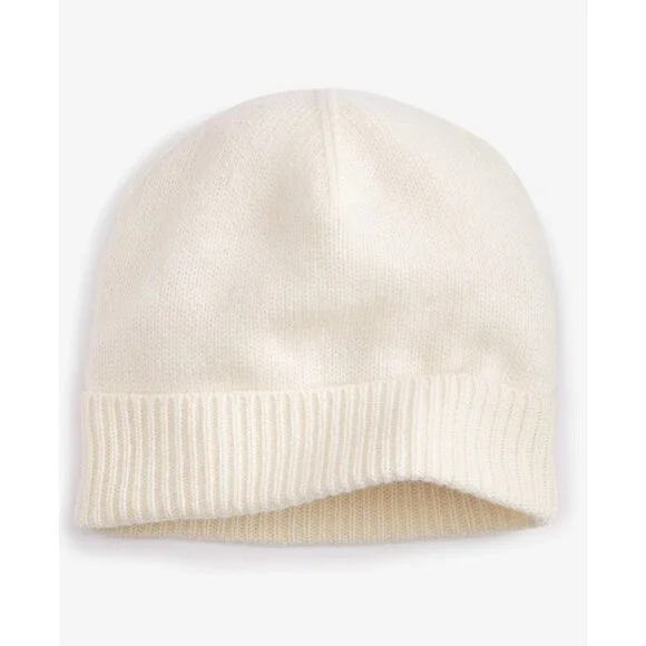 Charter Club 100% Cashmere Cuffed Beanie in Vanilla Ice Cream Charter Club 100% Cashmere Hats for Women for sale | eBay main image 4